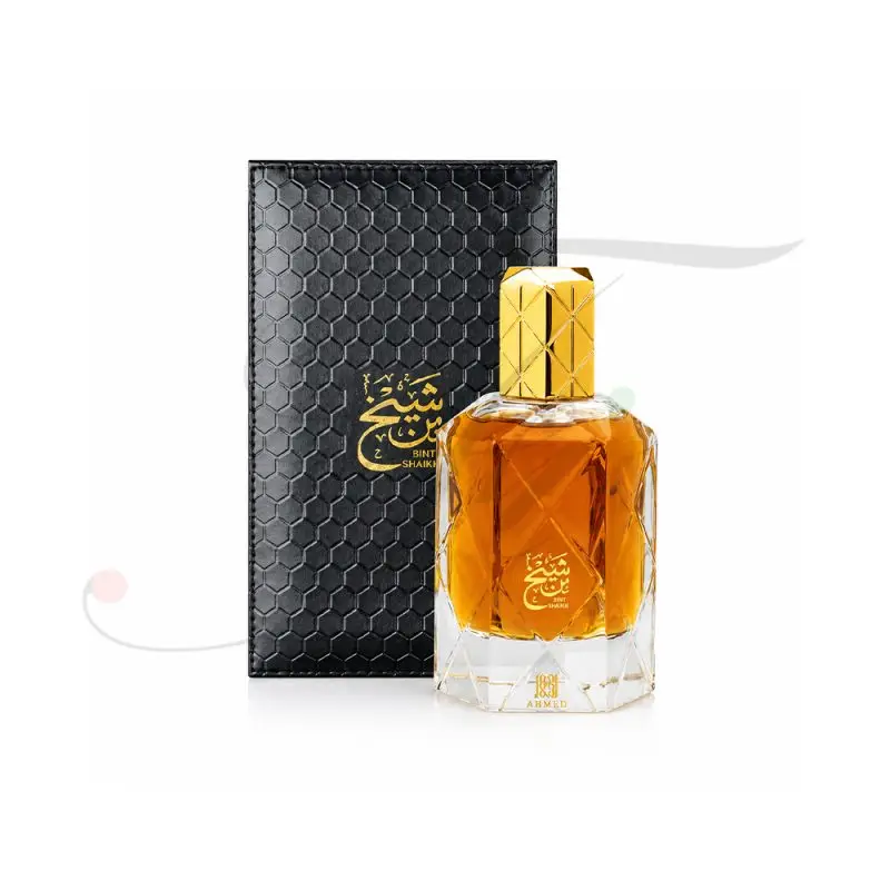 BIN SHAIKH Eau De Parfum 90ML by Ahmed Al Maghribi luxury oud Arabian perfume bottle and packaging